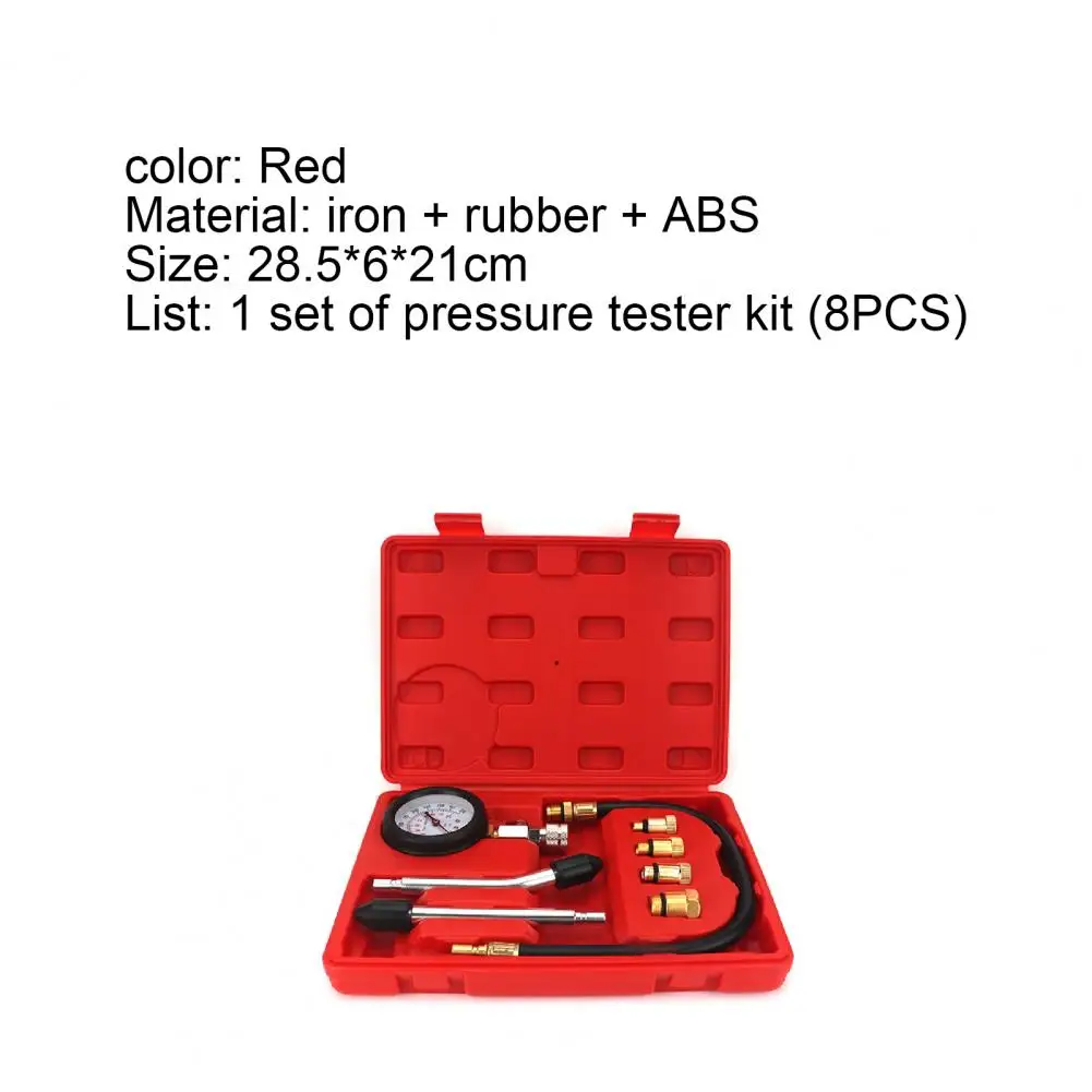 

8Pcs/Set Universal Multifunctional Car Motor Engine Cylinder Pressure Compression Tester Gauge Tool