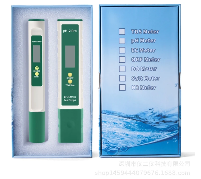 

3-in-1 TDS EC Temperature Meter Digital PH EC TDS Tester -2.00-16 PH LCD Display ±2% Accuracy Water Purity Tester