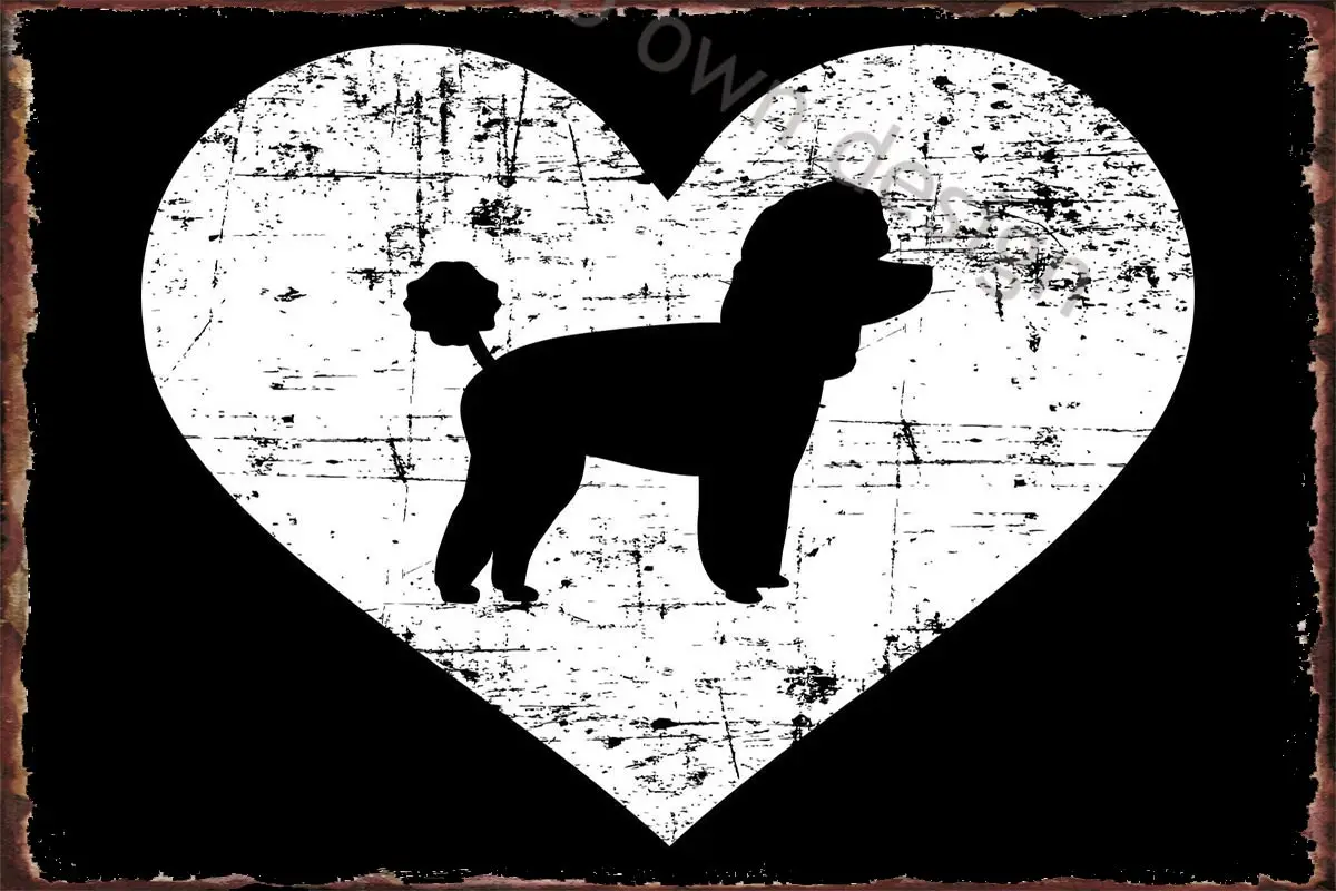 

Toy Poodle Tin Plates Wall Decor Room Decoration Retro Vintage Metal Sign Tin Sign For Art Club Man Cave Cafe Pub Home