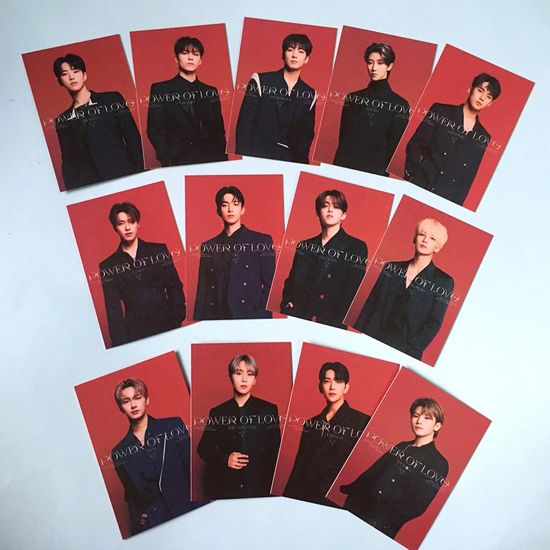 

13 шт./компл. KPOP SEVENTEEN Photocards альбом Power Of любовная открытка двусторонние концертные LOMO карты Поклонники Коллекция фотокарт Z49