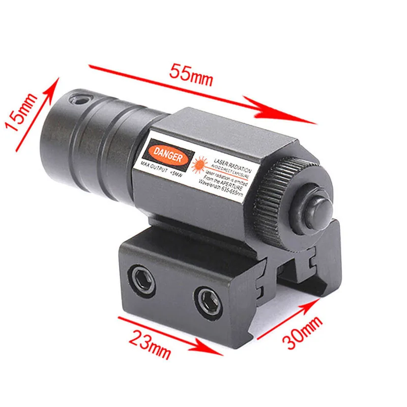 Лазерный прицел с красной точкой для Пикатинни и винтовки Регулируемое