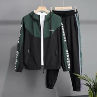 2021 mens sportswear running sets autumn 2 piece sets sports suit jacketpants sweatsuit jogging tracksuit fitness clothing