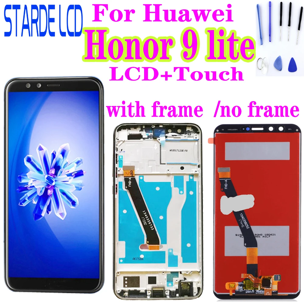 Оригинальный чехол для Huawei Honor 9 lite ЖК дисплей сенсорный экран в сборе с рамкой
