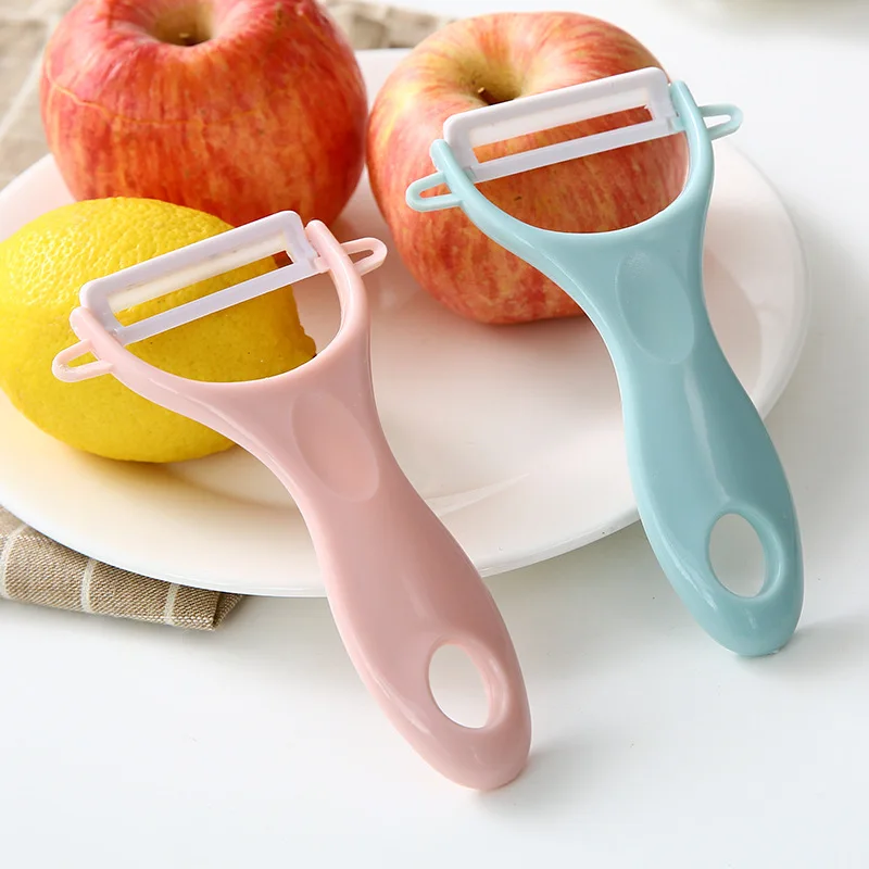 

Creative Stainless Steel Ceramics Fruit Peeler Parer Cutter Kitchen Tool Cartoons Kitchen Accessories Tackle Oil Painting