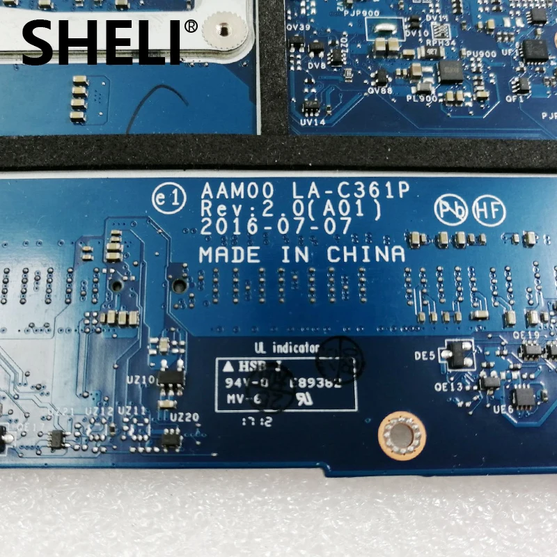 Материнская плата SHELI для ноутбука Dell Precision 5510 WVDX2 0WVDX2 CN-0WVDX2 LA-C361P i7-6820HQ процессор