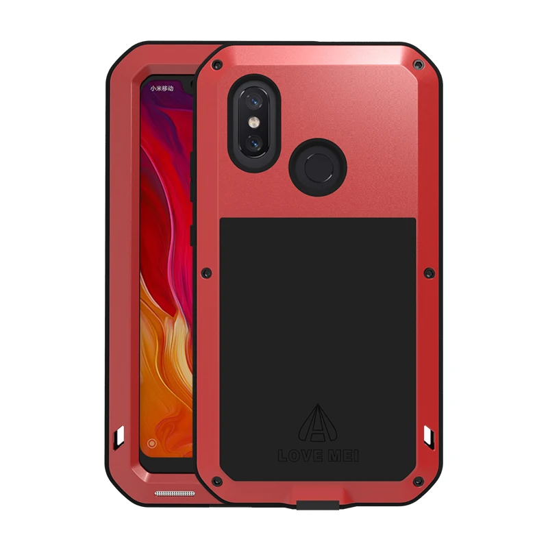 Ударопрочный чехол для Xiaomi Mi 8, металлический чехол для Xiaomi Mi 8, Прочный чехол для телефона, чехол для телефона Xiaomi Mi 8, чехол с защитой от падения