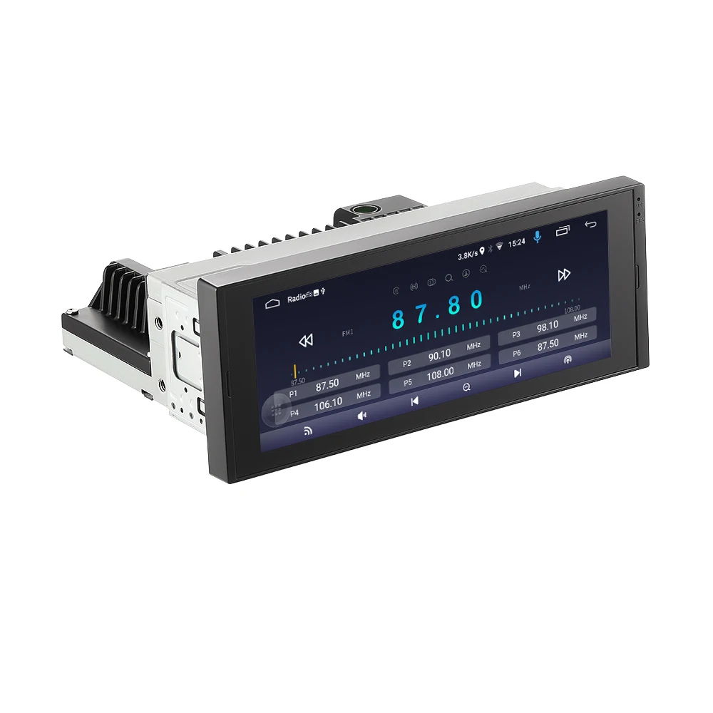 Radio Estéreo Universal para coche, reproductor Multimedia de vídeo con Bluetooth, WiFi, entrada AUX, puertos USB, 1 Din, 6,9 pulgadas, giratorio