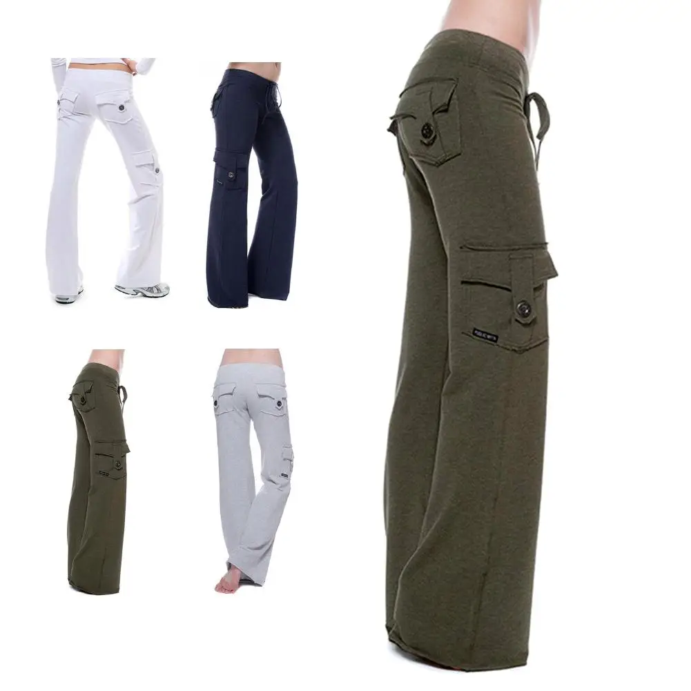 Высокая талия удобные гибкие и легко тянущиеся Женские однотонные брюки с