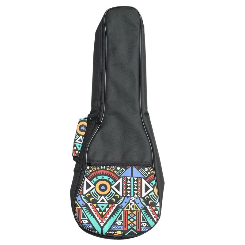 

23Inch Double Strap Hand Folk Ukulele Carry Bag Cotton Padded Case For Ukulele Guitar Parts Accessories,Blue-Graffiti