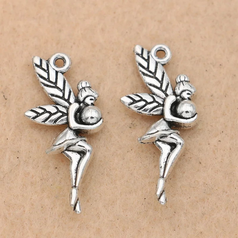 10 шт. Ангел Фея Подвески Кулоны из нержавеющей стали для изготовления ювелирных