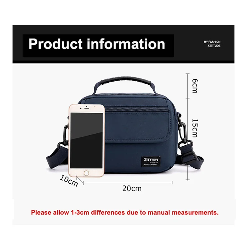 Многофункциональная мужская сумка через плечо 2021 на водонепроницаемая деловая