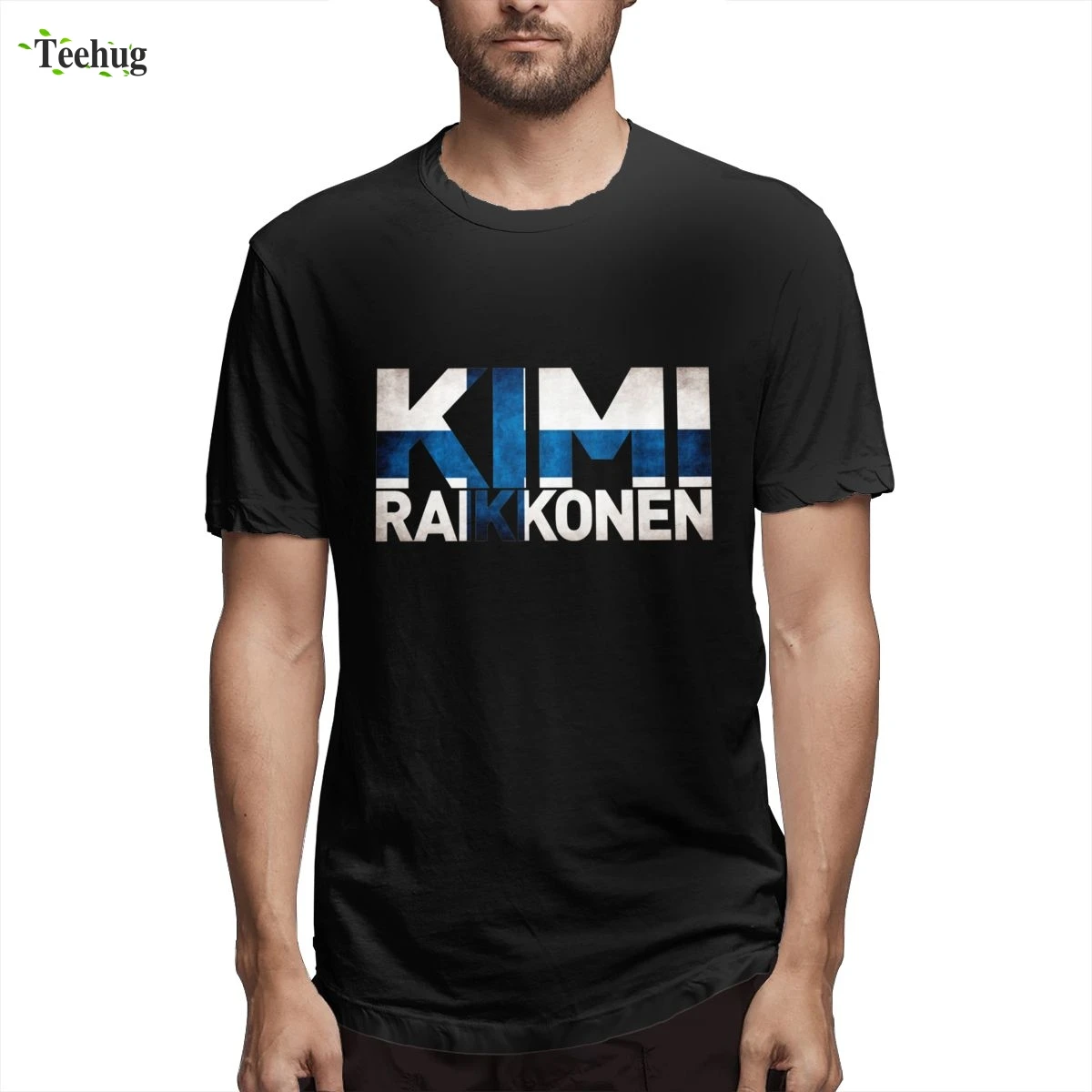 Органический хлопок для мужчин Kimi Raikkonen финский флаг футболка Забавный 3D принт