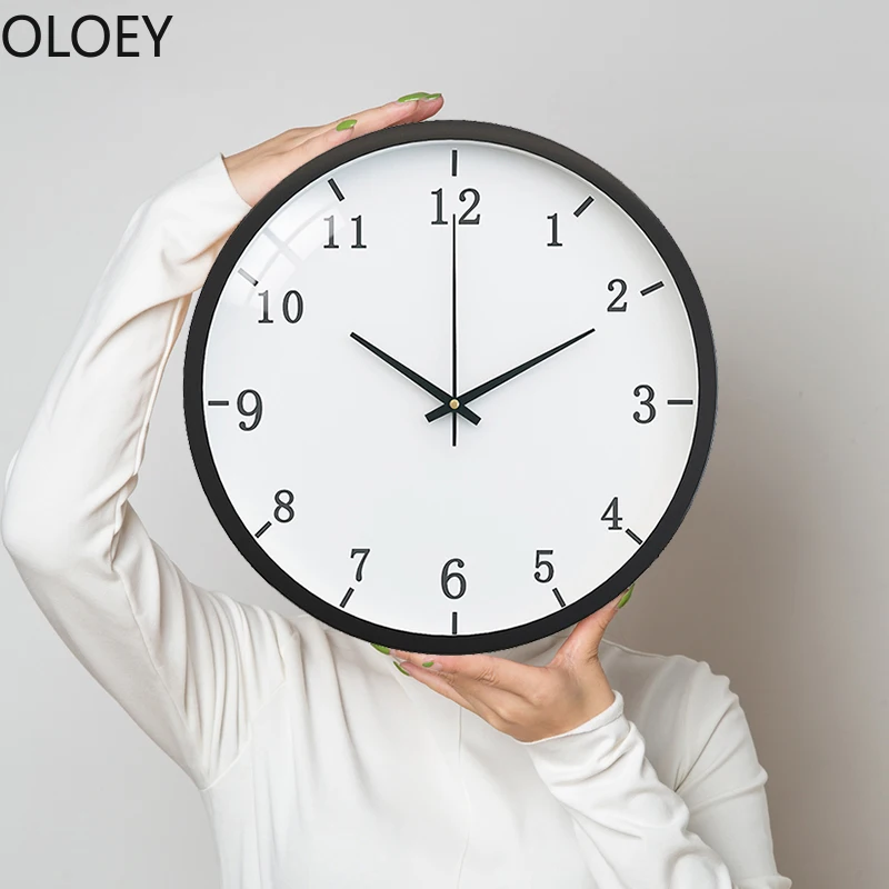 Большие белые настенные часы современные Креативные кухонные бесшумные