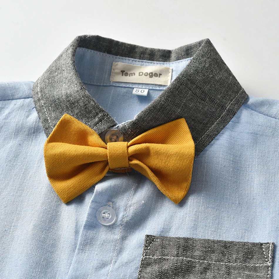 Summer Children Suit Set Gentleman's Kids Formal Clothes for 1-6 Years Boys Birthday Party Outfits Infant Boy Clothing Costume