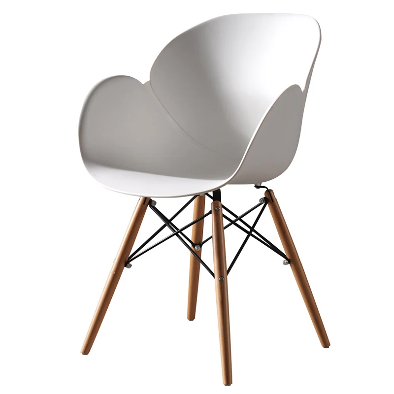 Nordic INS Solid Wood Legs Plastic Chair Restaurant Dining Living Room Office Meeting Family Bedroom Learning Lounge |