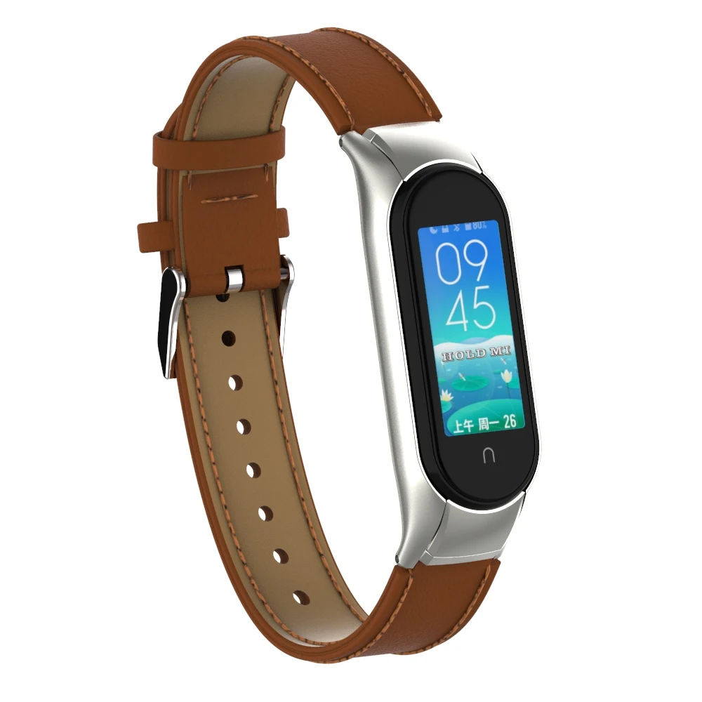 Браслет Miband 5 NFC аксессуары для Xiaomi Mi Band ремешок на запястье из искусственной кожи