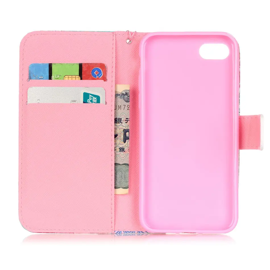 Чехол DEEVOLPO Fundas для Apple iphone 7, 8, 6, 6S Plus, 5, 5S, SE, 5C, 4, 4S, розовая башня, лотос, кожаный кошелек, чехол, сумка DP03E
