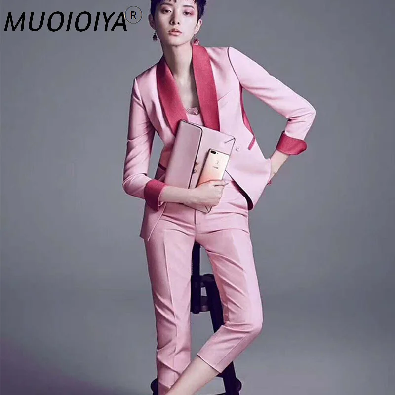 

Женские костюмы со штанами комплект для работы стильные женские офисные деловые туфли строгого стиля одежда 3 предмета, Блейзер, пиджак, жил...