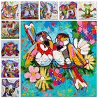 Алмазная мозаика HC21, картина с животными, цветной рогатого скота, коровы, птицы, кошки, совы, собаки, лягушки, курицы, свиньи, для творчества, полная вышивка