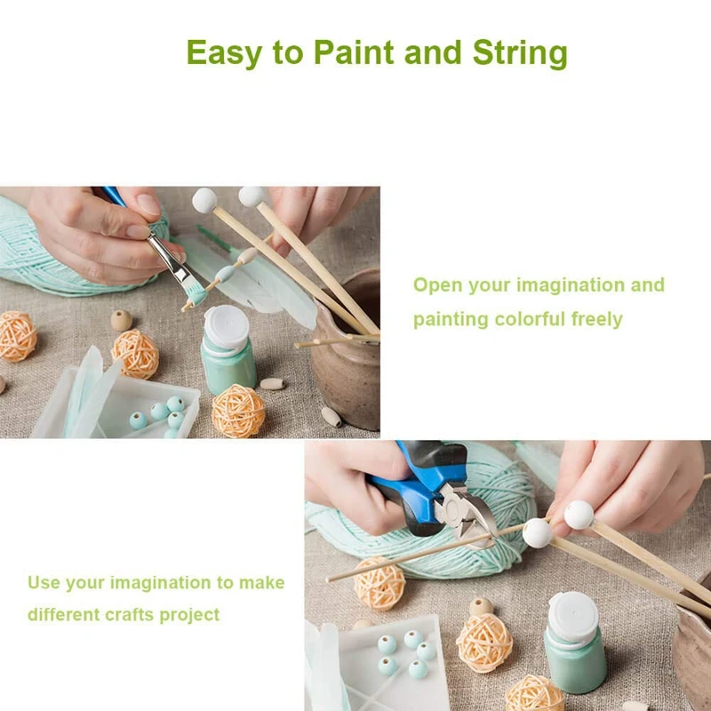 

120Pcs Natural Large Round Beads Crafts, 25 Mm Wooden Beads Large Holes 6 Mm Crafts DIY Wooden Beads for Jewelry Production