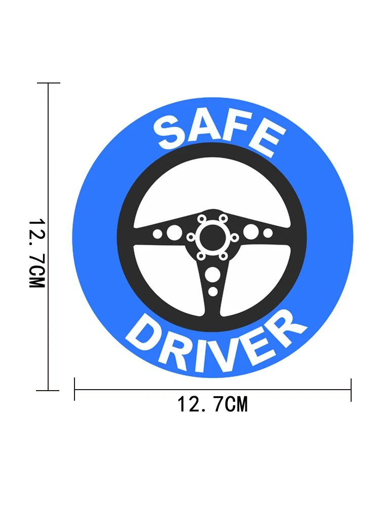 

ZTTZDY 12..7cm*12.7cm Fashion Safe Driving Signs PVC Window Decoration Car Sticker YJ1-0048