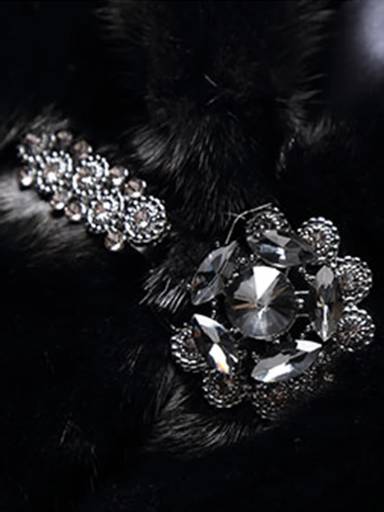 Зимнее удлиненное черное толстое теплое женское пальто из искусственной норки с