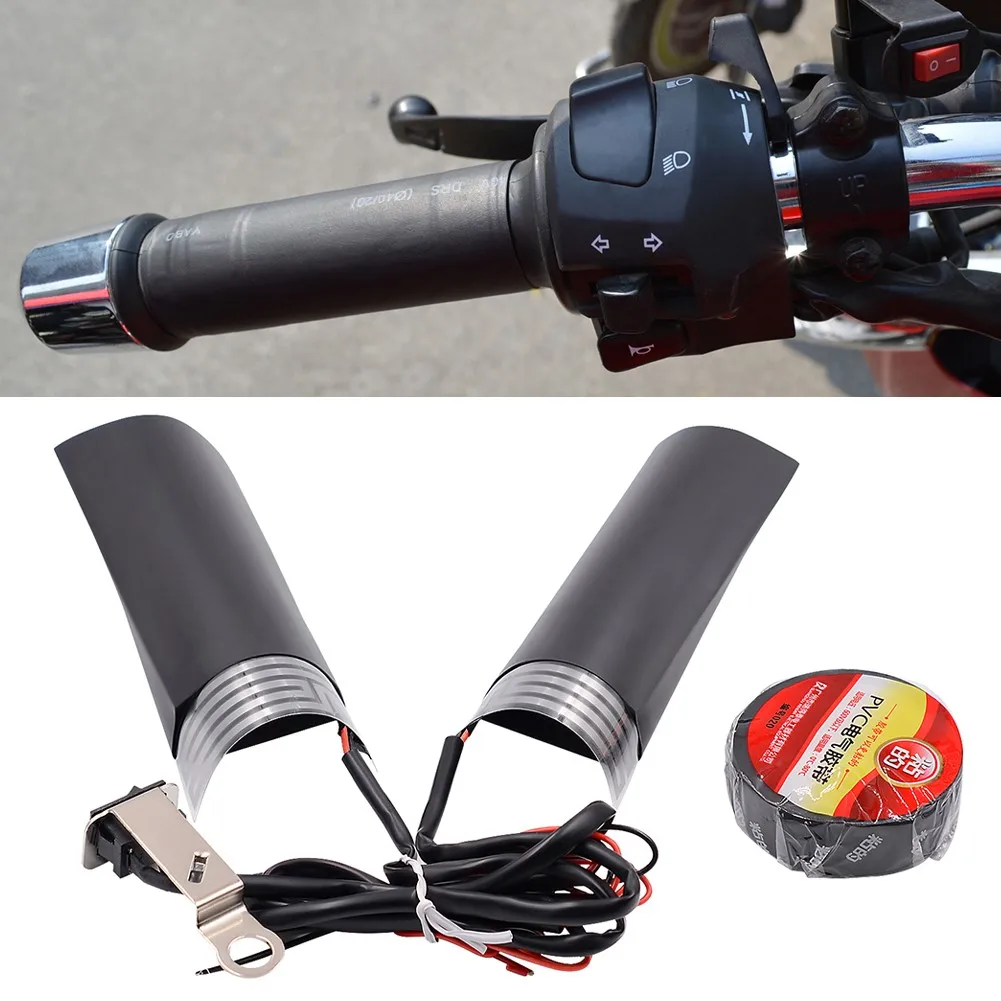 

1 Set Heating Handle Cover Electric Durable Safe 12V PET Handle Kit For Motorcycle Motorbike Electric Bicycle Heat Handle Cover