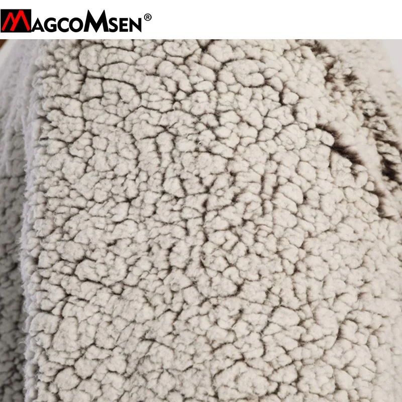 Мужской зимний свитер MAGCOMSEN мягкий пуловер на молнии из шерпы морозная флисовая