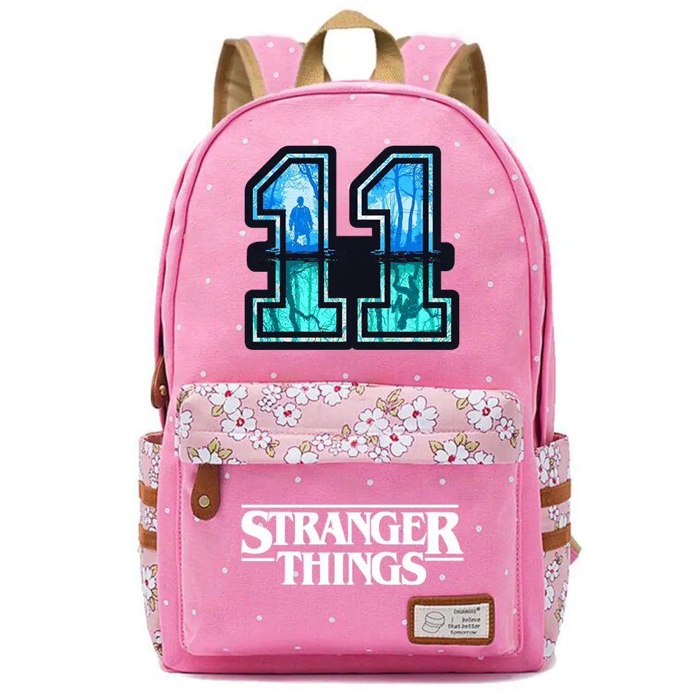 Холщовый Рюкзак для девочек и мальчиков школьный ранец книг с цветами в горошек