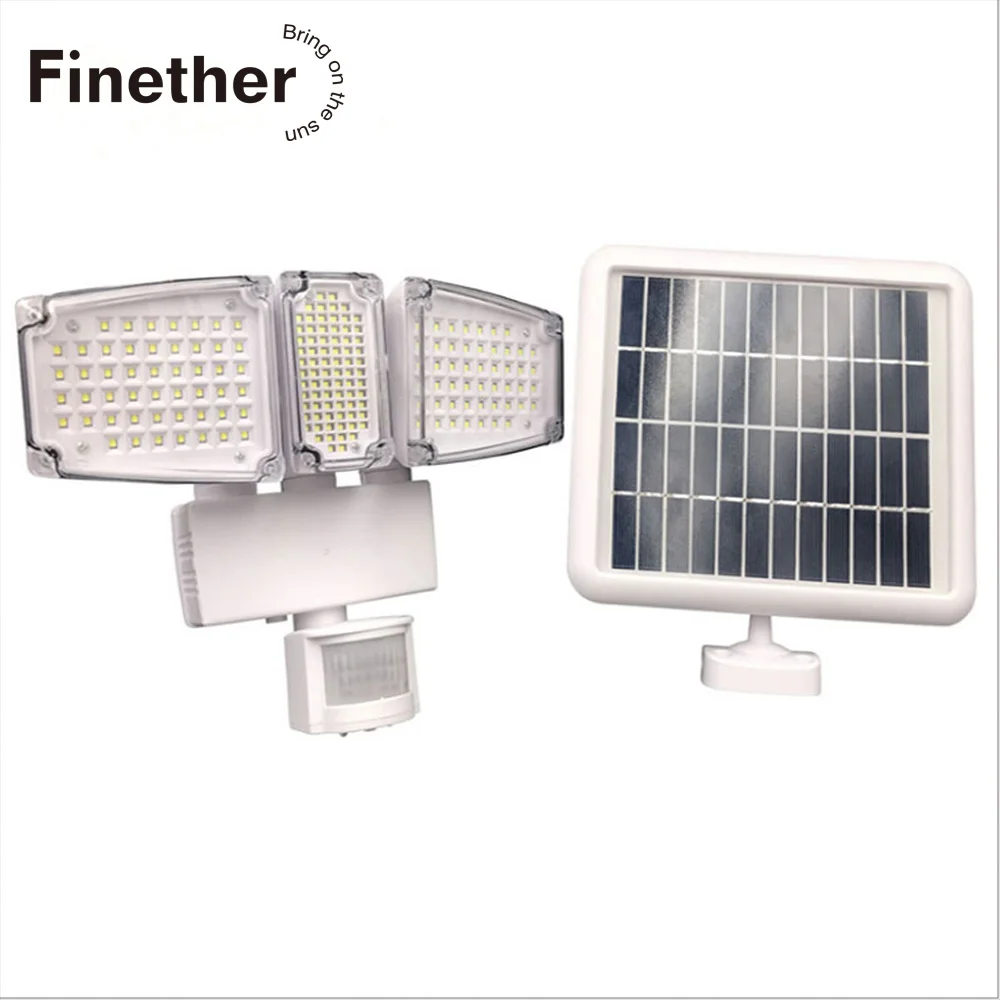 178 LED с тройной головкой на солнечных батареях непогодные солнечные лампы