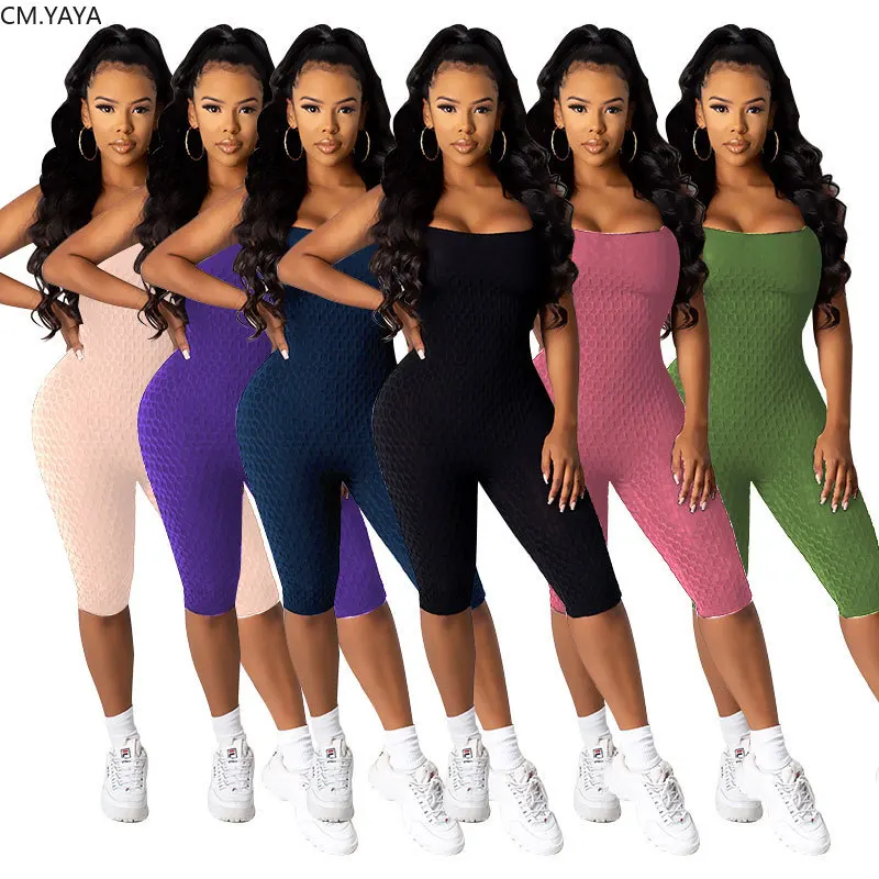 Женское боди на бретелях-спагетти CM.YAYA байкерское с открытой спиной комбинезоны