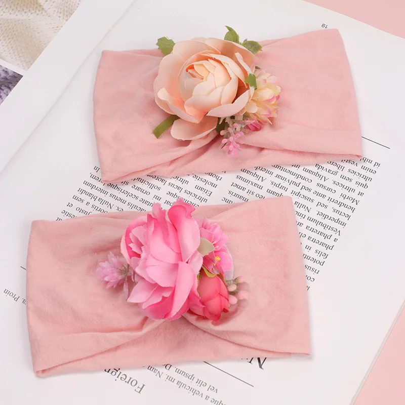 

16PCS New baby multi-style headband, simulation flower, wild, cute, halogen baby super stretch nylon headband