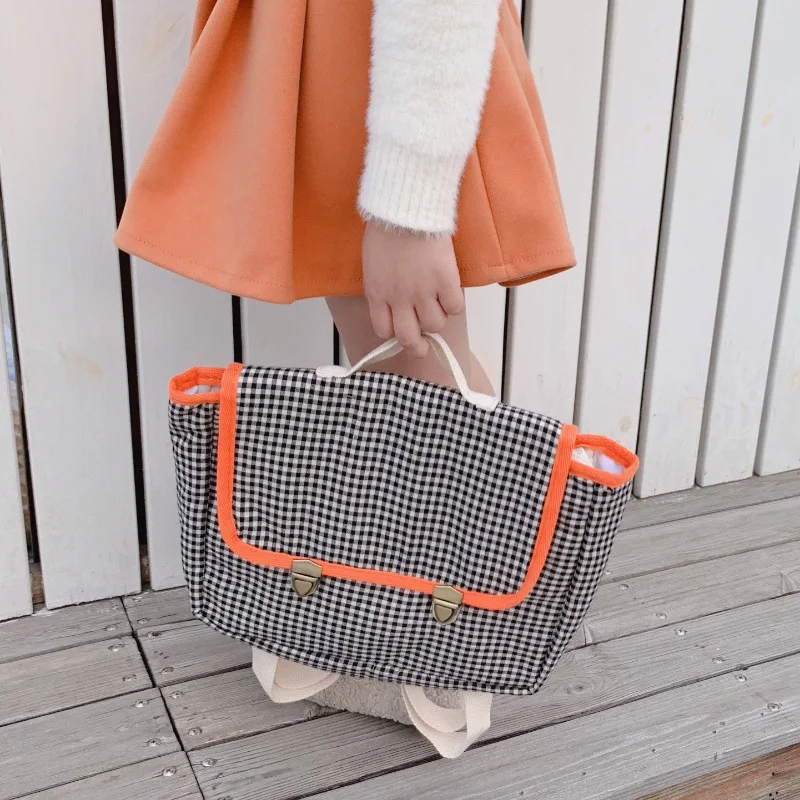 Новинка 2019 детские рюкзаки в клетку для женщин модная повседневная школьная