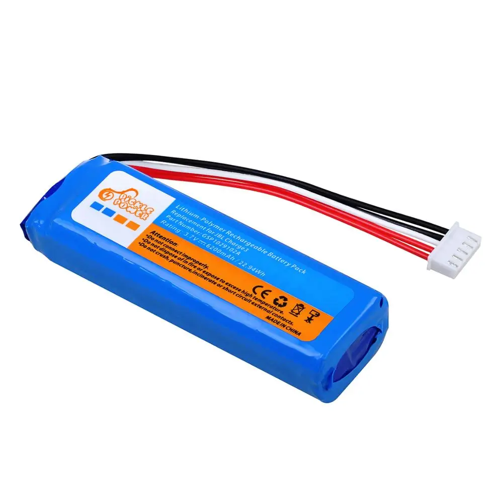 Аккумулятор GSP1029102A на 6200 мА · ч для JBL Charge 3 с инструментами установки (3 7 в Вт