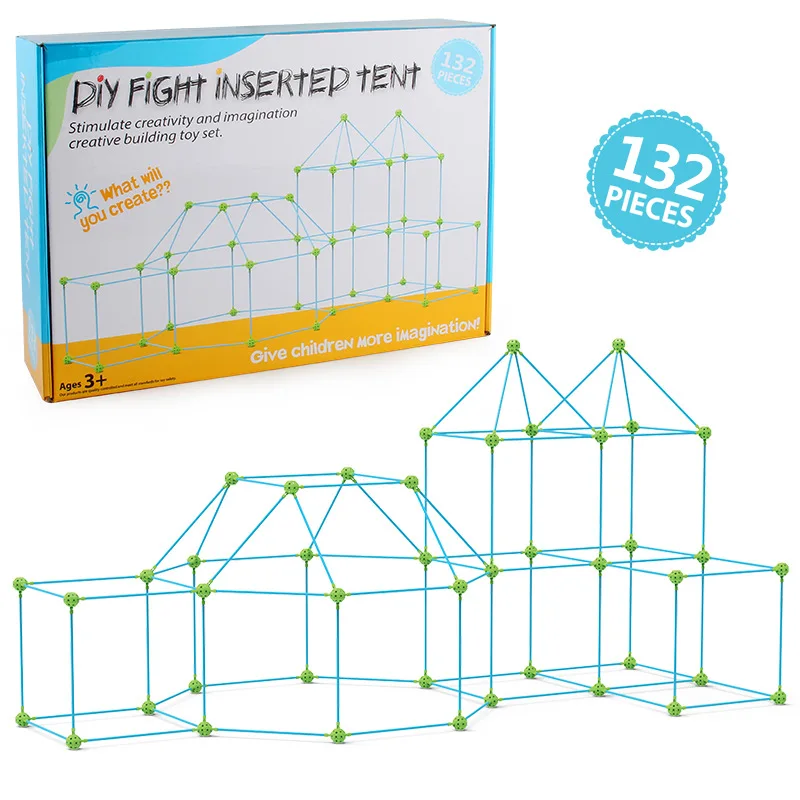 

Science and Education Patching Tent Diy Children's Building Castle Tent Easy-to-stitch Beads Stitching Toys