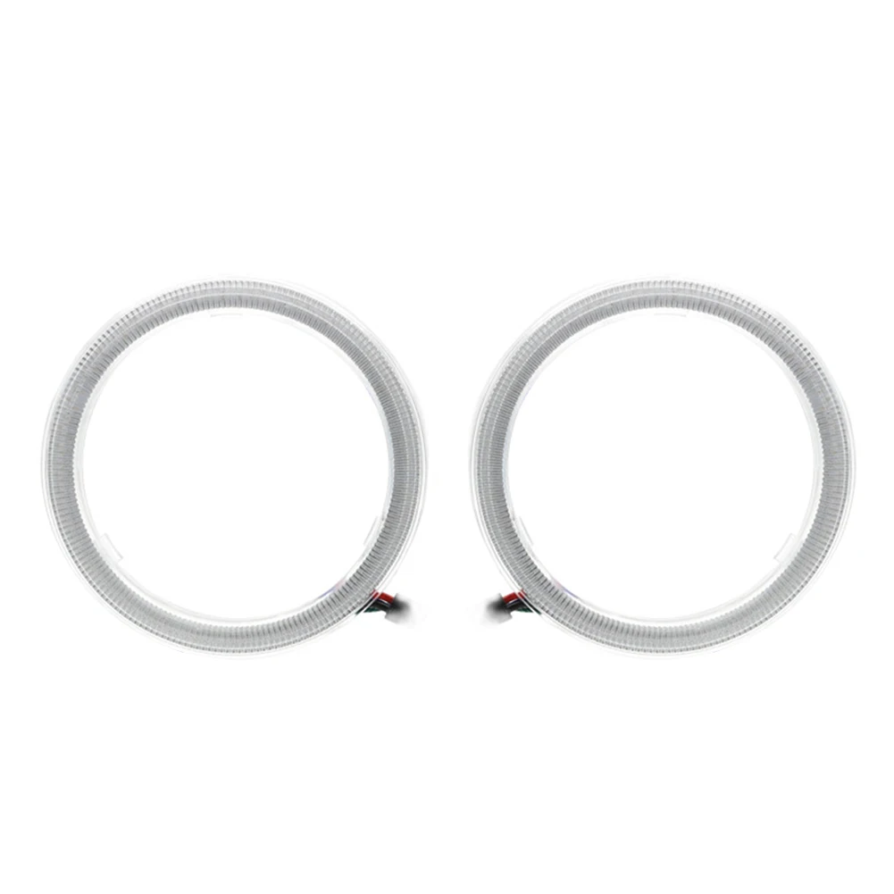 

2X RGB Colorful COB Car Headlight Angel Eyes Light LED Halo Rings Lamp Kit 90MM