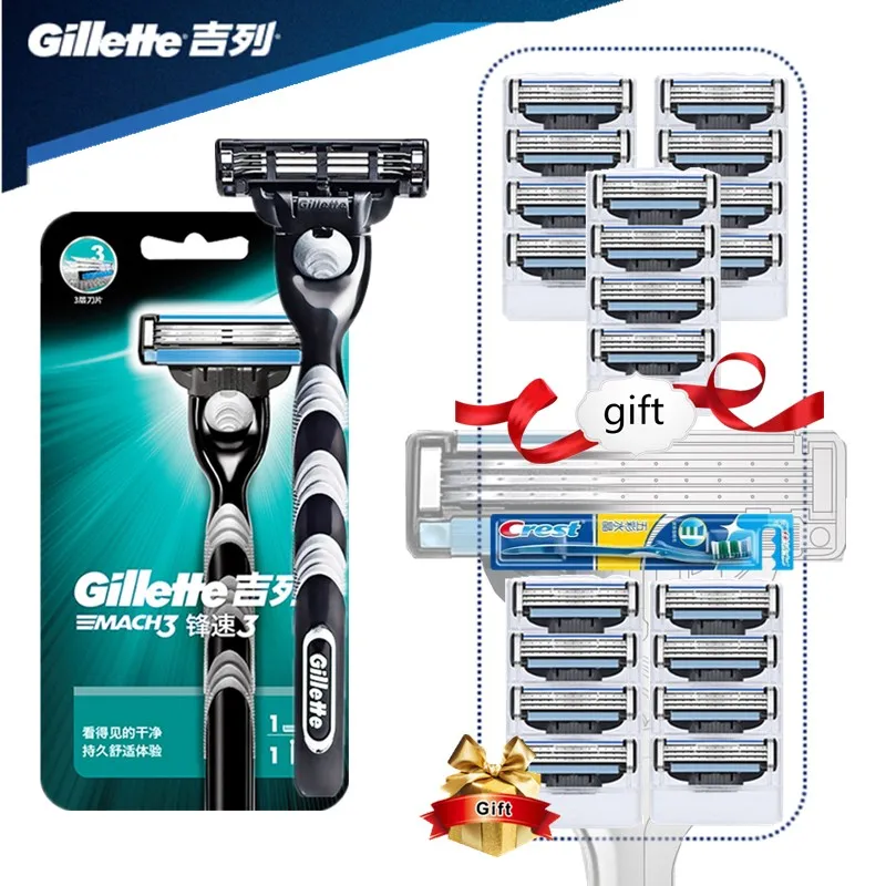 

Gillette Mach 3 Razors Manual Shaver for Men Cassettes for Shaving Replacebale Blade Machine for Shaving Blade