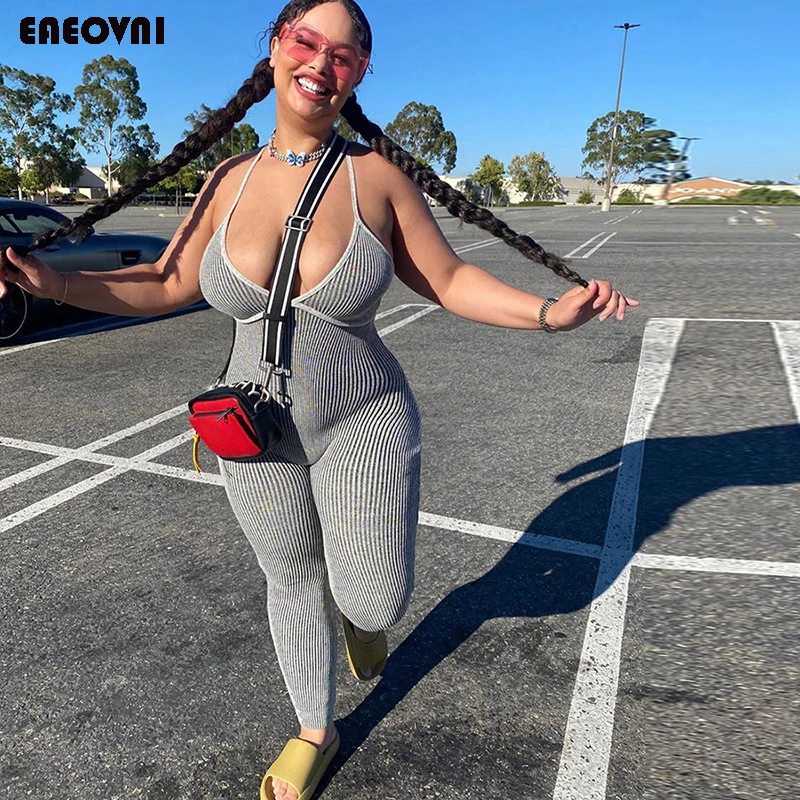 Полосатые повседневные Комбинезоны слитный комплект одежды для женщин 2020