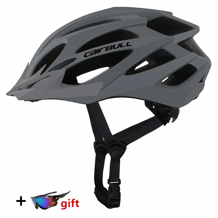 Newest TRAIL DH XC MTB Bicycle Helmet with Sunglasses Ultralight Road Bike Mountain Bike Helmet In-mold Racing Cycling Helmets