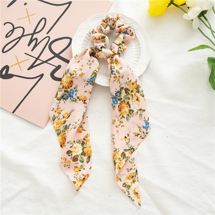 

BOHO Print Elastic Hair Bands for Women Girls Hair Scrunchies Hair Scarf Hair Ties Ponytail Holder Lady Female Hair Accessories