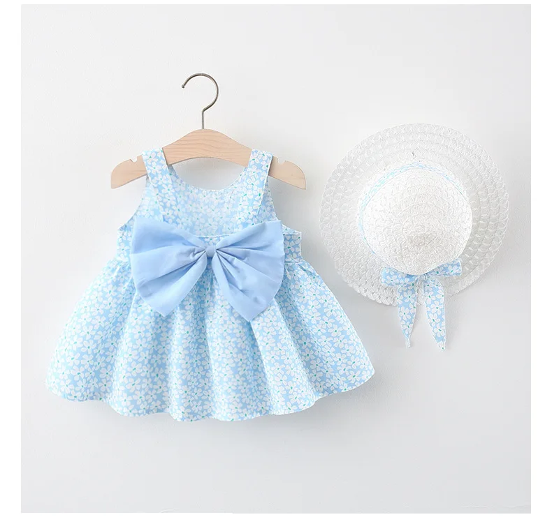2021 летнее платье для маленьких девочек комплект из 2 предметов с шапочкой и