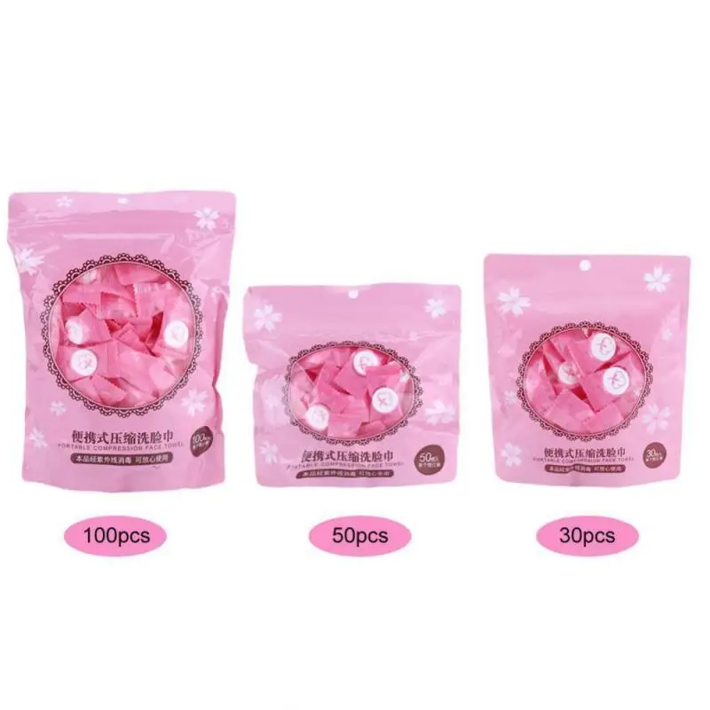

Disposable Compressed Towel Pure Cotton Travel Portable Face Wash Towel Beauty Cleansing Small Square Towel