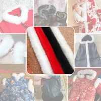 1 yard fur accessories artificial furs lace fabric for sewing needlework christmas deco diy dress doll shoe african high quality