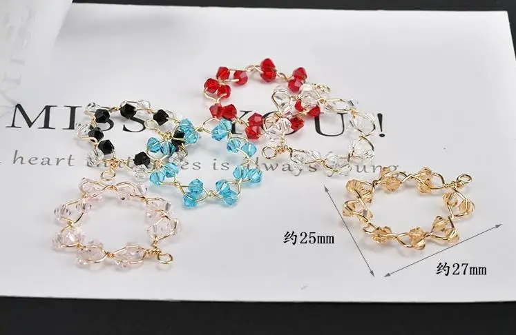 Корейские Хрустальные Бусины круглые подвески сделай сам ручная работа