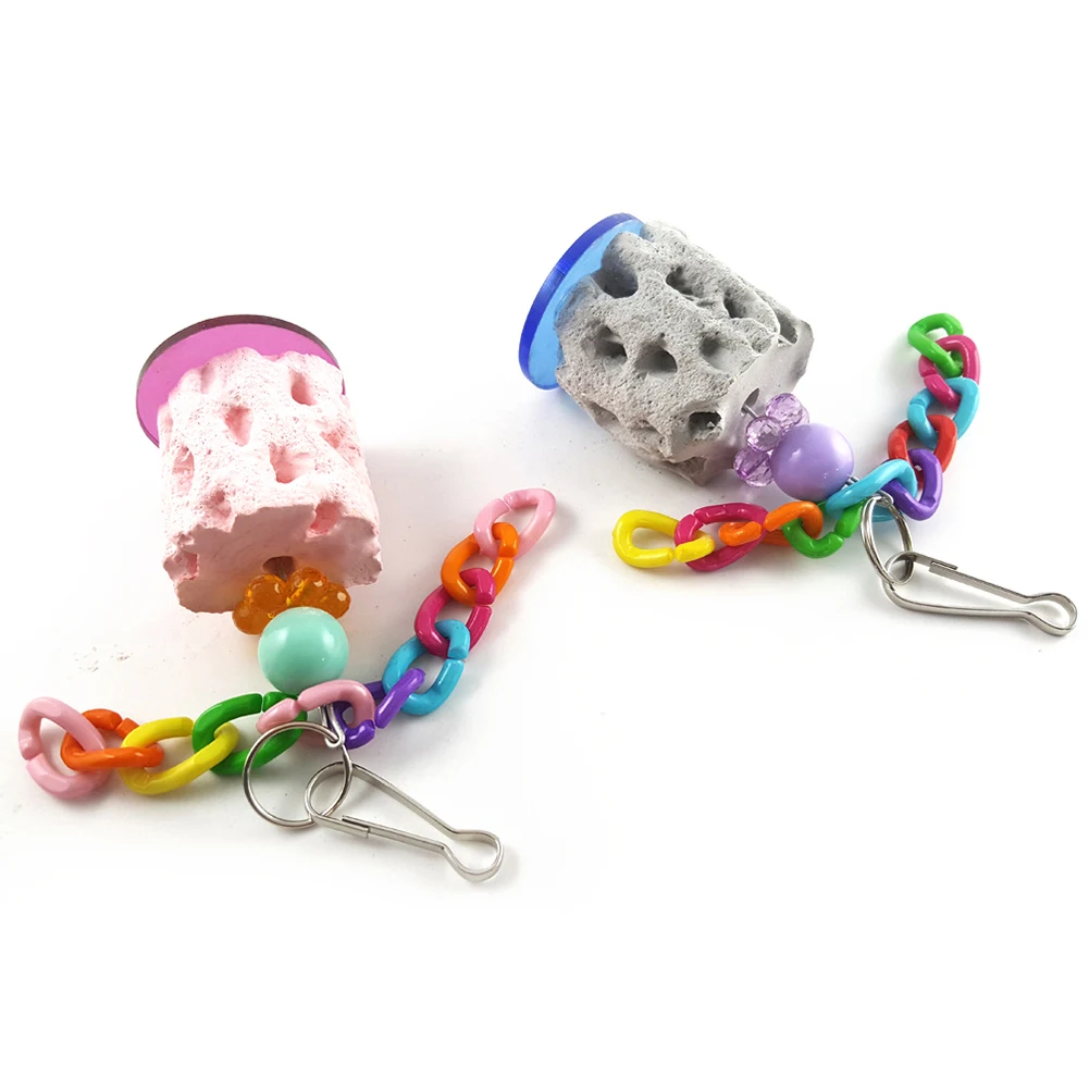 Зубья кальция для заточки зубов игрушечная клетка платформа попугая хомяка