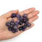 Милый Натуральный Аметист Фиолетовый кварц в форме гриба Кристалл полированный камень подарок декор натуральные кварцевые кристаллы