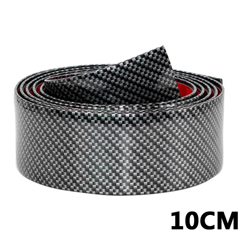 

2.5m Carbon Soft Black Bumper Strip Fiber Rubber DIY Door Sill Protector Edge Guard Car Stickers Car Styling Accessories