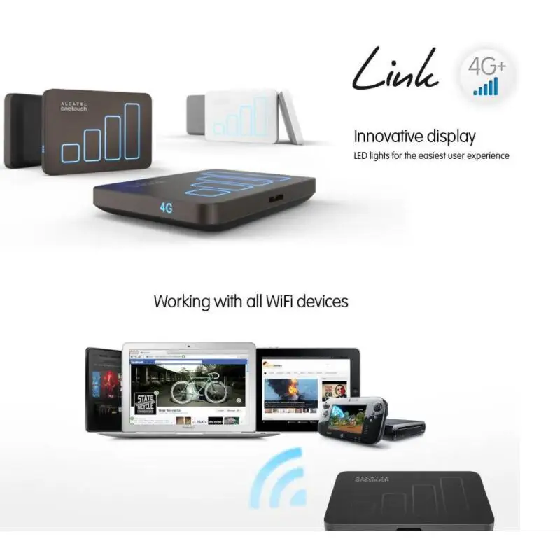 Original Unlocked Alcatel Y900 Cat6 300Mbps 4G Wireless Router With Sim Card Slot Support 4G 800/900/1800/2100/2600Mhz