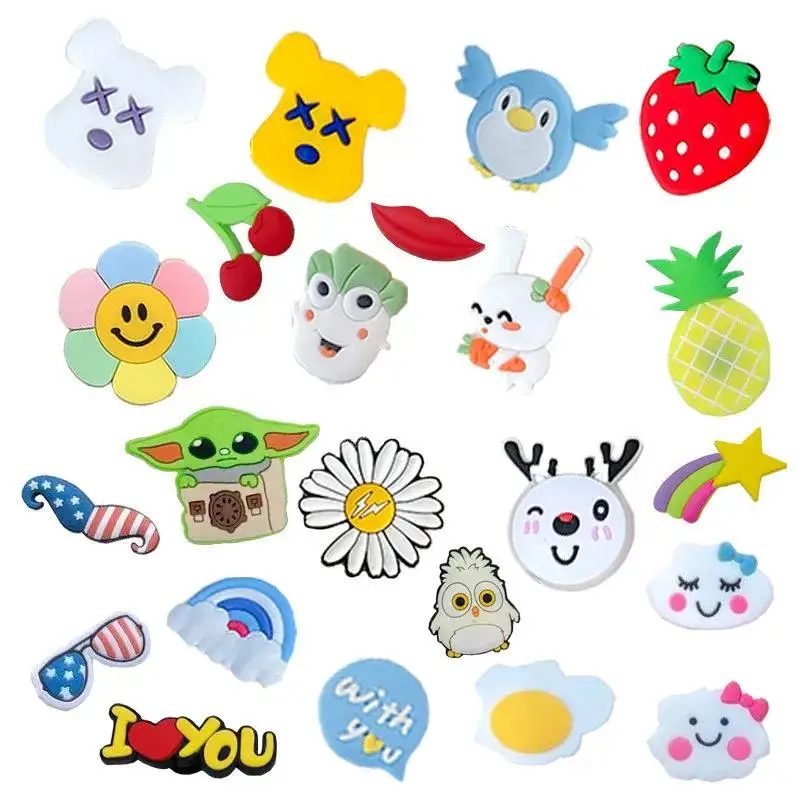 

Hot Sale Cute Cartoon Series Croc Charms Lovely New Designer DIY Shoes Accessories Multiple Styles Shoes Decorations