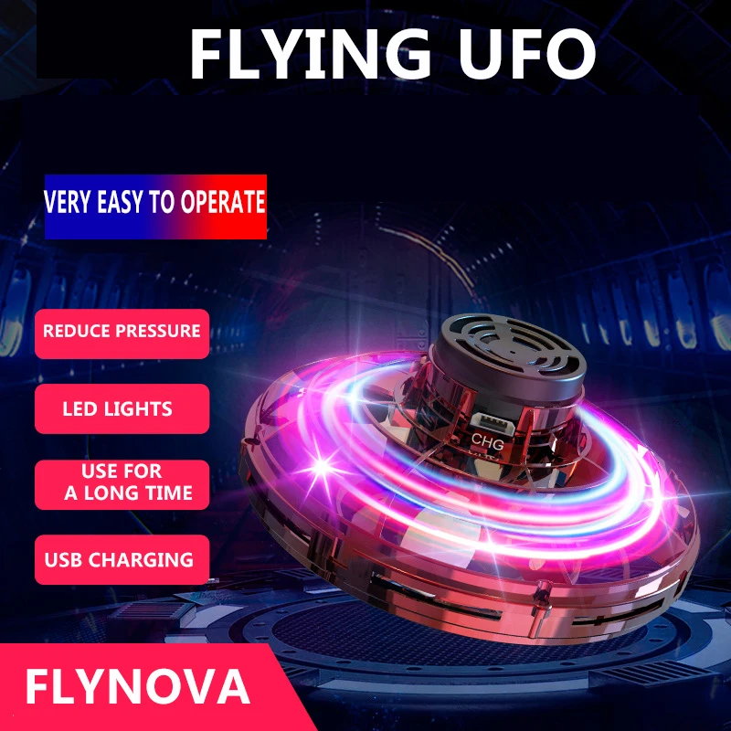 Flynova Спиннеры самые обманутые ручной Летающий Спиннер мини НЛО светодиодный